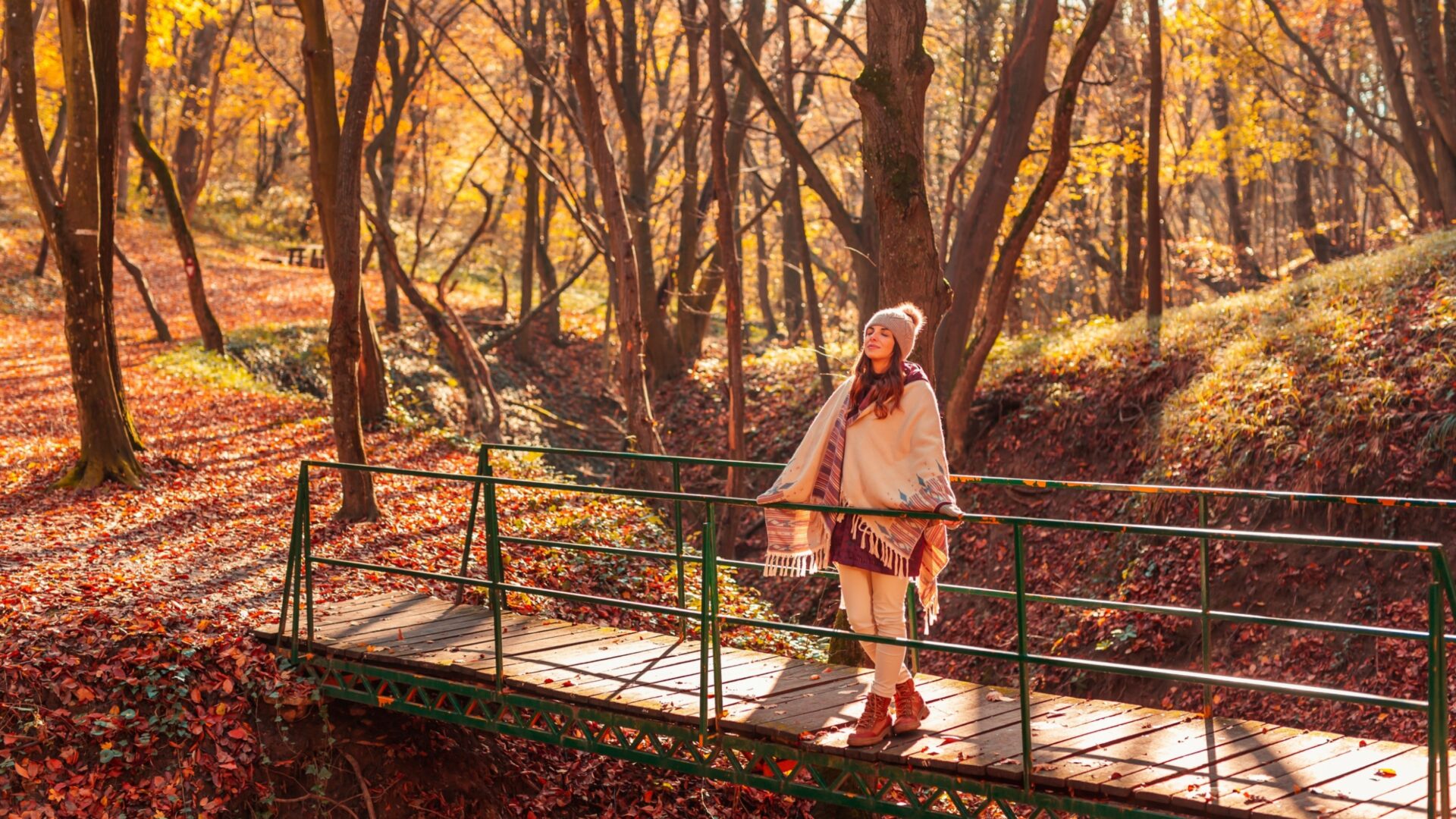 vrouw in het bos