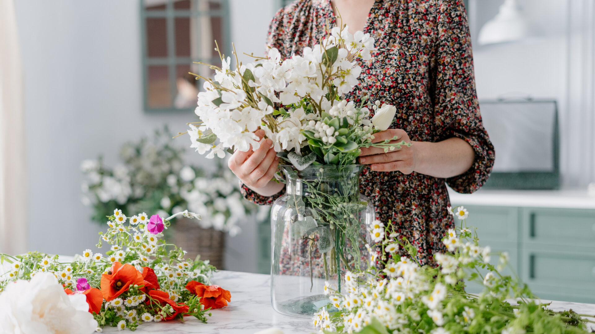 werkende heling van bloemen