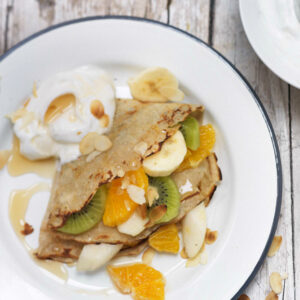 boekweit geitenmelk flensjes met fruit