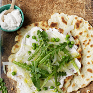 plaatbrood met ricotta