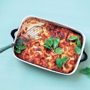 vegetarische spinazie lasagne