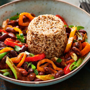 Minuutje Zilvervliesrijst + Quinoa én granen met kidneybonen en paprika